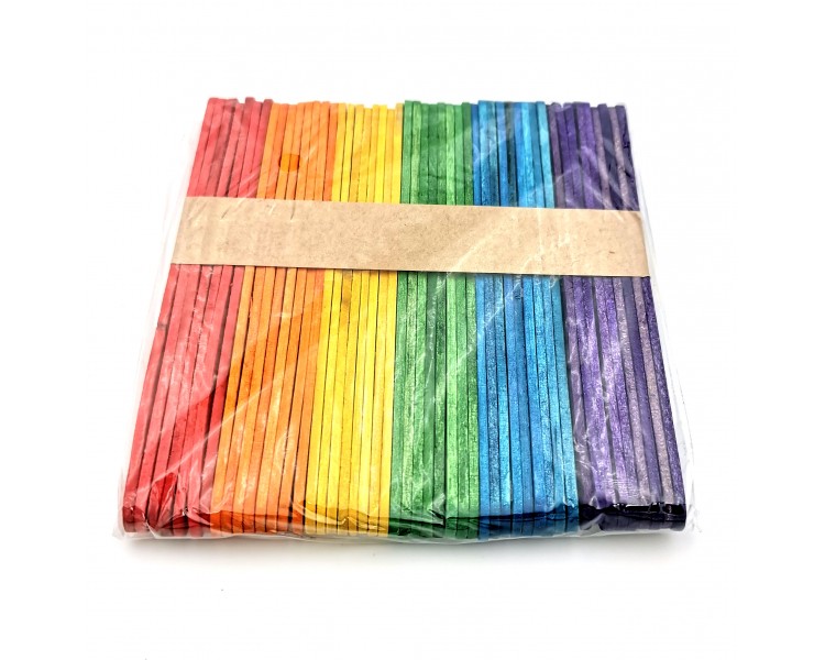 Bastoncini di Legno Colorati | 11,5x1cm - 50 pezzi Bastoncini di Legno Colorati | 11,5x1cm - 50 pezzi