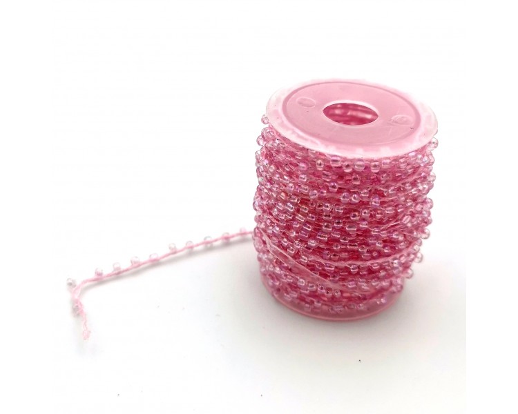 Filo con Perline | Rosa - 5m
