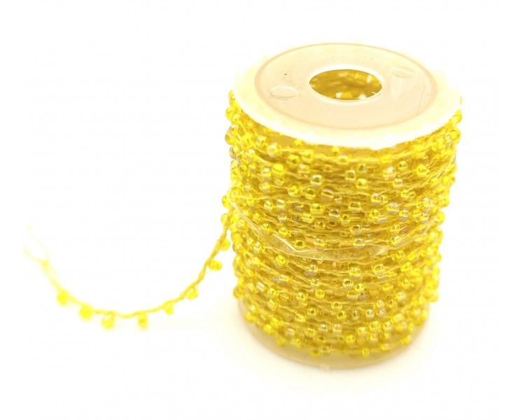 Filo con Perline | Giallo - 5m Filo con Perline | Giallo - 5m