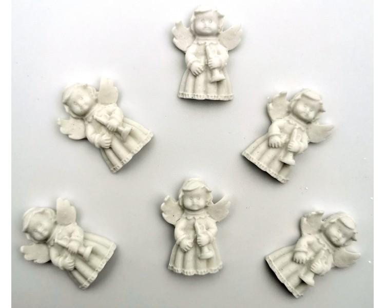 Angeli Piccoli Bianco | 3x2cm - 6 pezzi Angeli Piccoli Bianco | 3x2cm - 6 pezzi