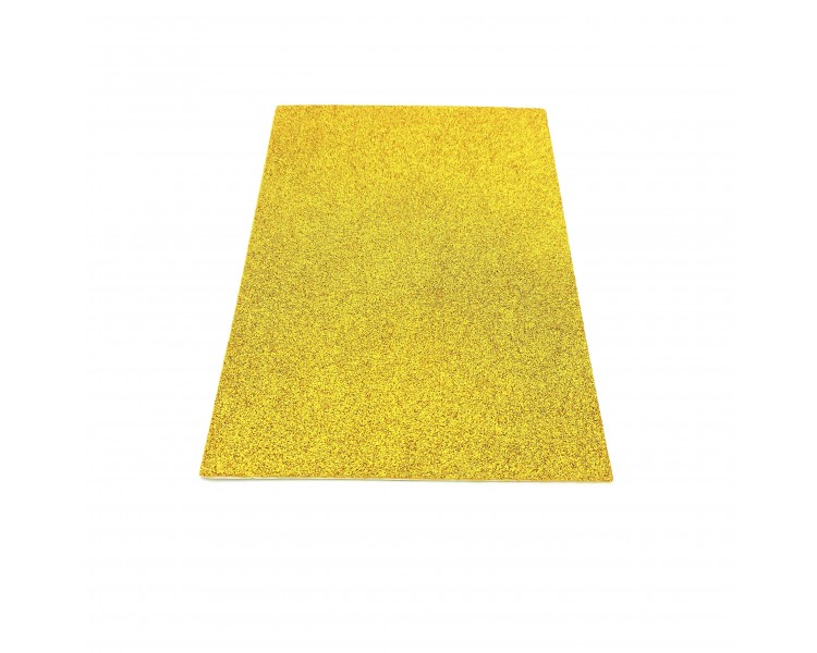 Moosgummi glitterato Oro 10 fogli Moosgummi glitterato Oro 10 fogli