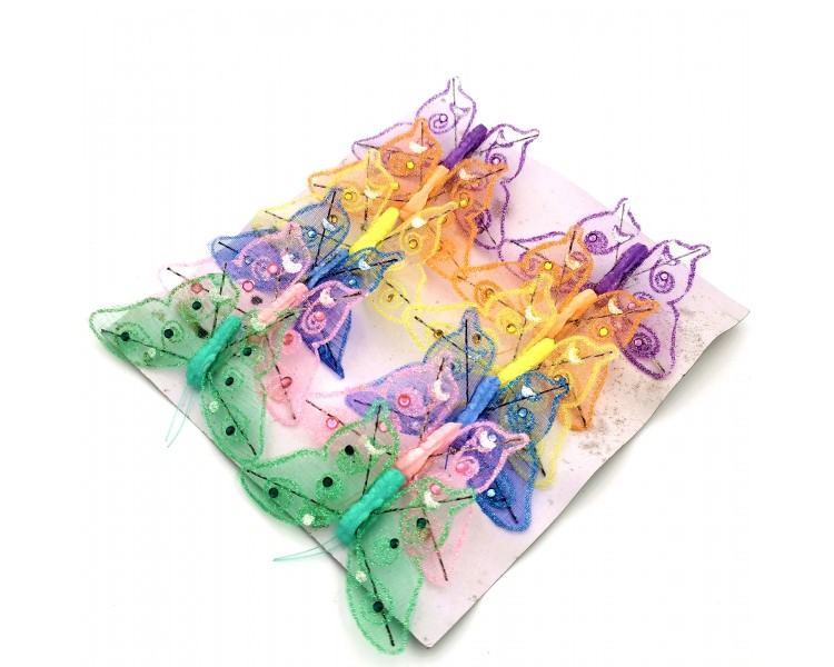 Farfalla Decorativa con Molletta | Arancione - 10x6,5cm Farfalla Decorativa con Molletta | Arancione - 10x6,5cm