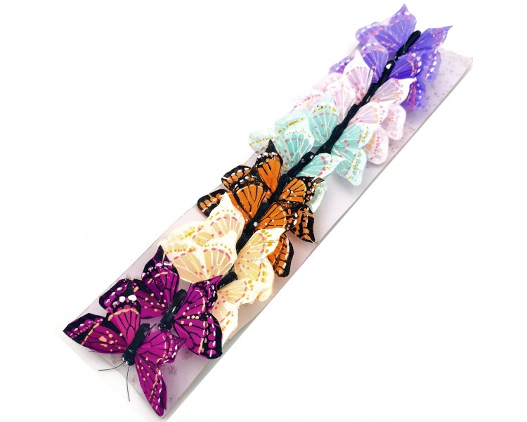 Farfalla Decorativa con Molletta | Arancione - 7,5x5cm Farfalla Decorativa con Molletta | Arancione - 7,5x5cm