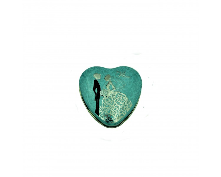 Scatola Regalo Cuore Verde Acqua 7x7x4cm Scatola Regalo Cuore Verde Acqua 7x7x4cm