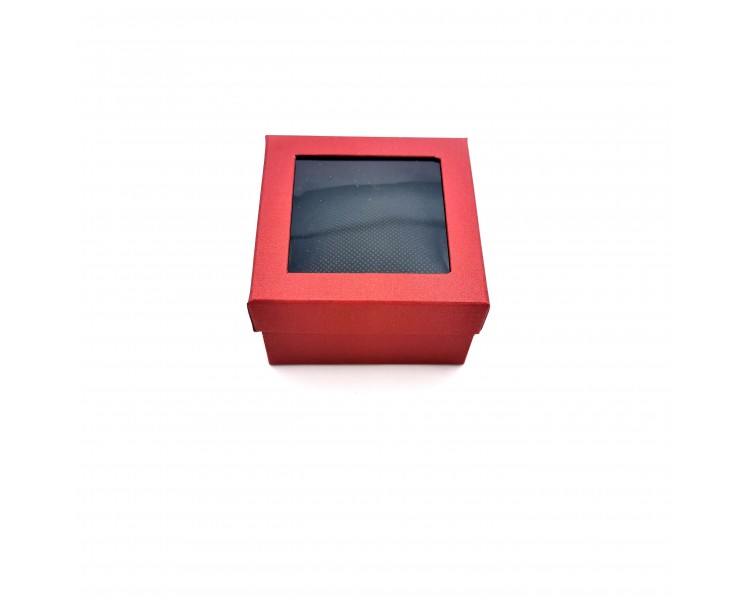 Scatola Per Gioielli 8,8x8,8x5,2cm Rossa Scatola Per Gioielli 8,8x8,8x5,2cm Rossa