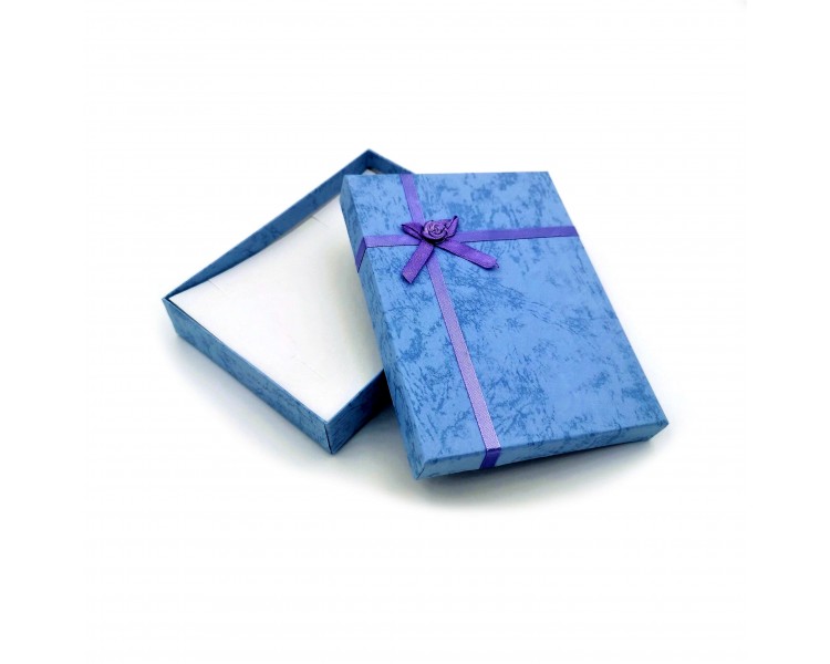 Scatola Per Gioielli 16x12x3cm Blu Scatola Per Gioielli 16x12x3cm Blu