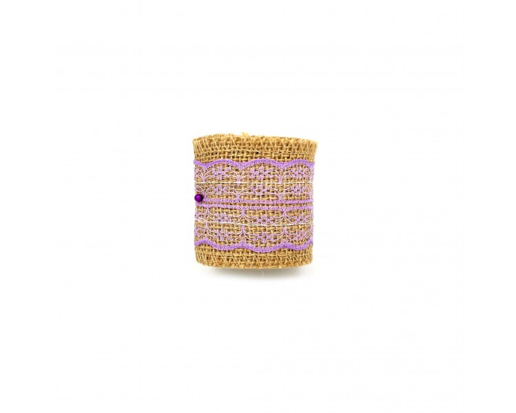Rete in Juta Decorazione 6cm x 2m Pizzo Lilla Rete in Juta Decorazione 6cm x 2m Pizzo Lilla