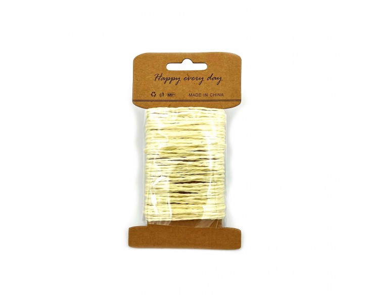 Cordoncino in Carta Intrecciata | Panna - 10m Cordoncino in Carta Intrecciata | Panna - 10m