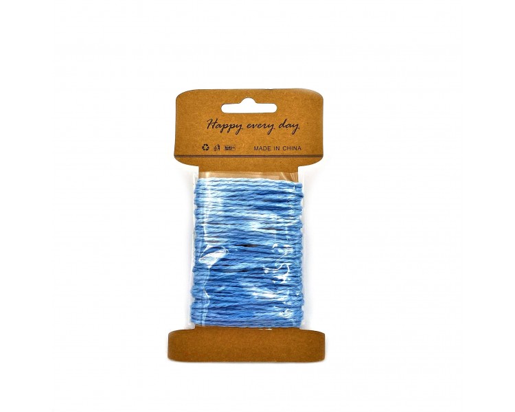 Cordoncino in Carta Intrecciata | Azzurro - 10m Cordoncino in Carta Intrecciata | Azzurro - 10m