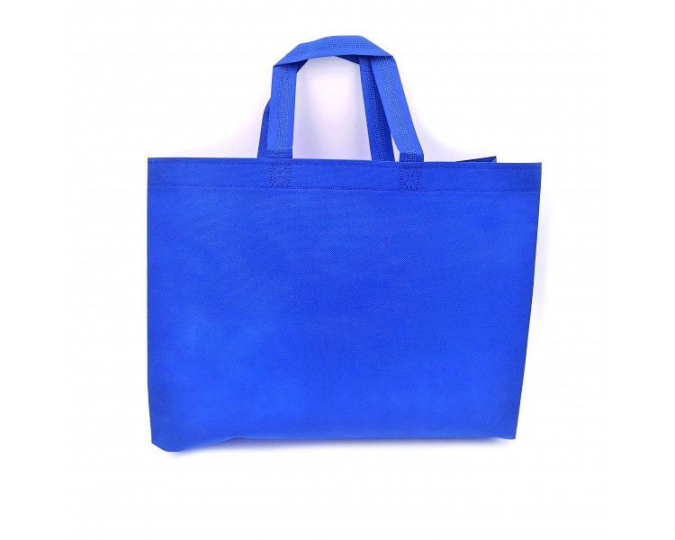 Shopper in Tela 40x35x12cm Blu Shopper in Tela 40x35x12cm Blu