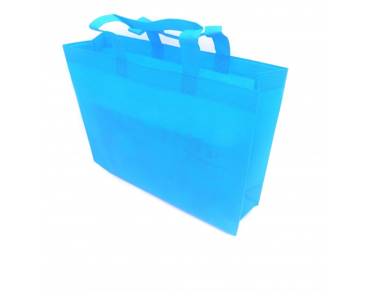 Shopper in Tela 35x30x10cm Celeste Shopper in Tela 35x30x10cm Celeste