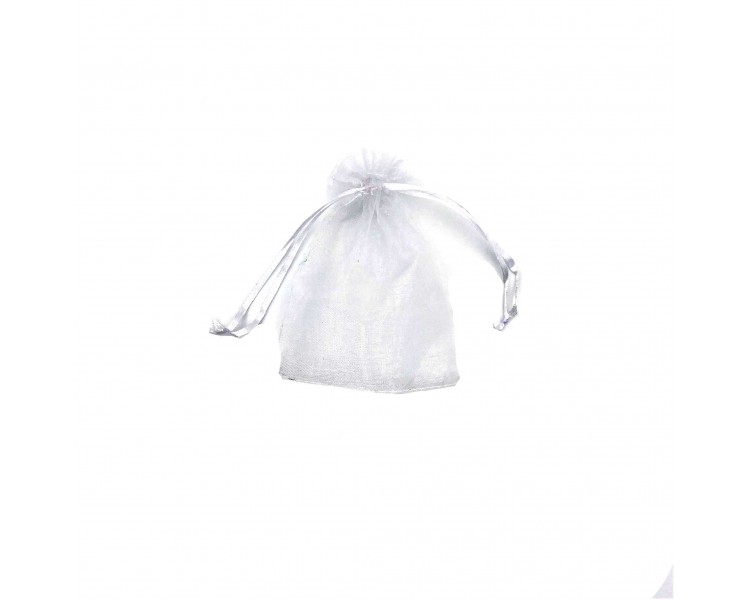 Portaconfetti in Organza 12x9cm Bianco Portaconfetti in Organza 12x9cm Bianco