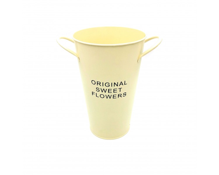 Vaso in Metallo 30cm Panna Vaso in Metallo 30cm Panna