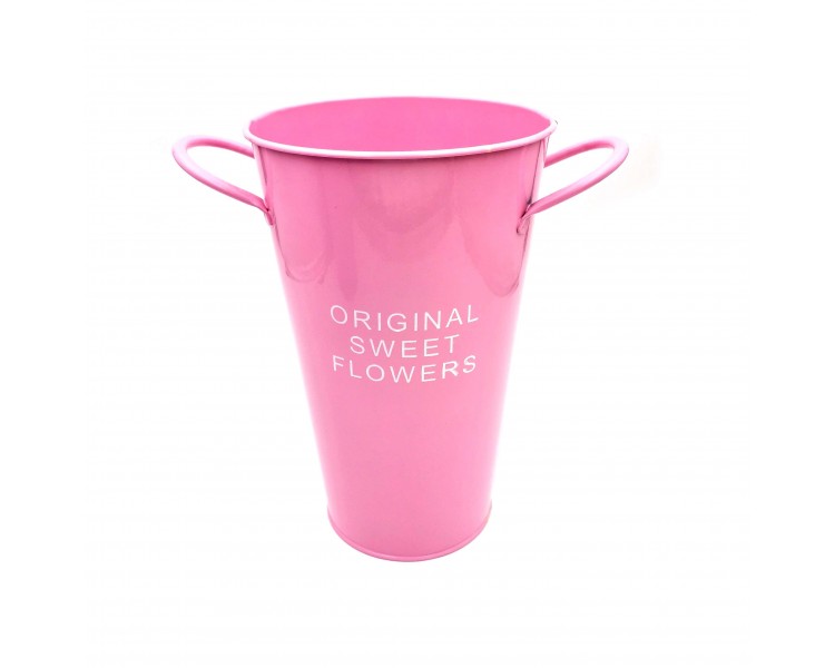 Vaso in Metallo 30cm Rosa Vaso in Metallo 30cm Rosa