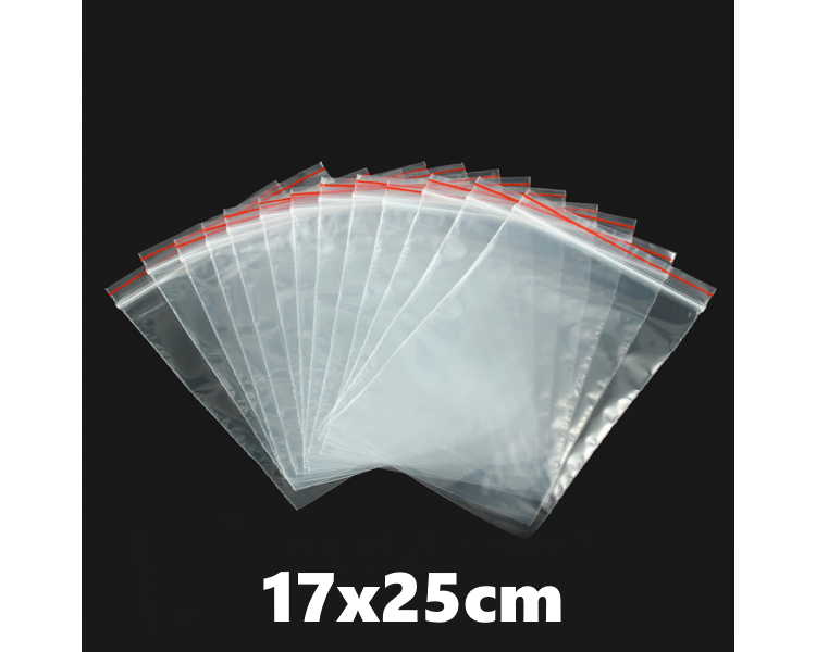 Sacchetti Trasparenti con Chiusura a Zip 17x25cm Sacchetti Trasparenti con Chiusura a Zip 17x25cm