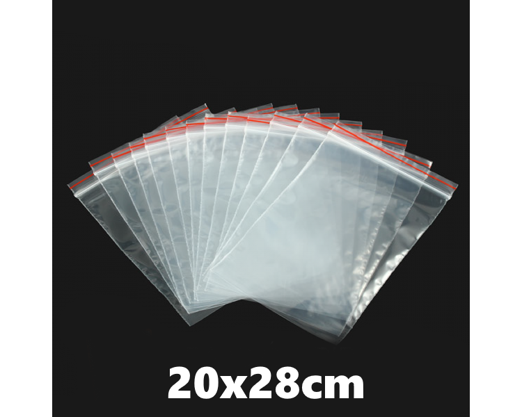 Sacchetti Trasparenti con Chiusura a Zip 20x28cm Sacchetti Trasparenti con Chiusura a Zip 20x28cm