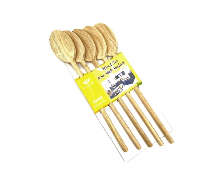 Set 5 Cucchiai di Legno 30,5cm Set 5 Cucchiai di Legno 30,5cm