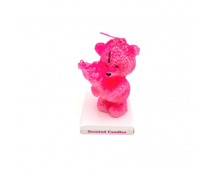 Candela Profumata Orso Fucsia 8x5,5x4cm Candela Profumata Orso Fucsia 8x5,5x4cm