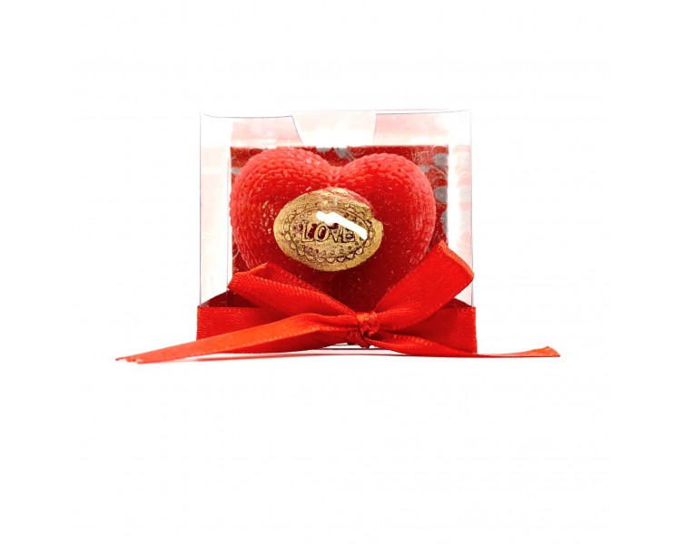 Candela Cuore | Rosso 5x5x2,5cm Candela Cuore | Rosso 5x5x2,5cm
