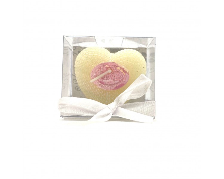 Candela Cuore | Panna - 5x5x2,5cm Candela Cuore | Panna - 5x5x2,5cm