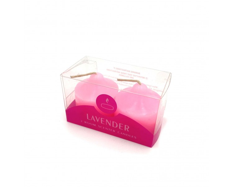 Set 2 Candele Rosa | Lavanda - 4x5cm Set 2 Candele Rosa | Lavanda - 4x5cm