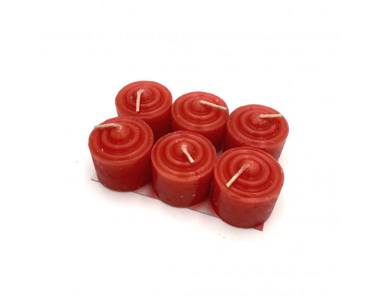 Set 6 Candele | Rossa / Aroma Fragola - 3x3,5cm Set 6 Candele | Rossa / Aroma Fragola - 3x3,5cm