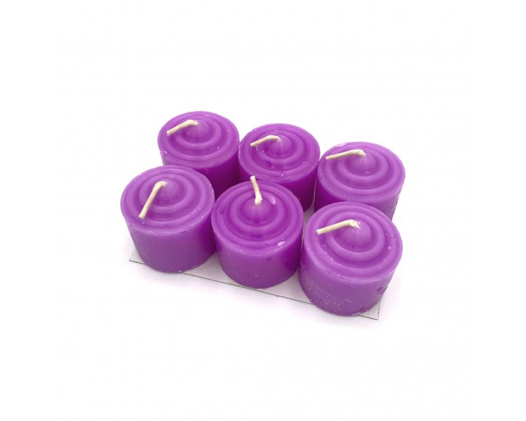 Set 6 Candele | Viola / Aroma Lavanda - 3x3,5cm Set 6 Candele | Viola / Aroma Lavanda - 3x3,5cm