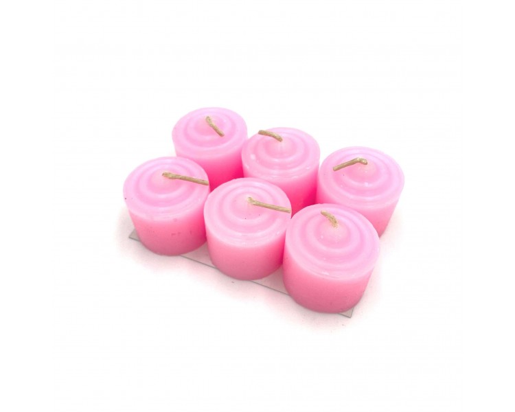 Set 6 Candele | Rosa / Aroma Rosa - 3x3,5cm Set 6 Candele | Rosa / Aroma Rosa - 3x3,5cm
