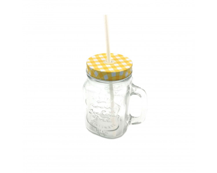 Bicchiere per Cocktail in Vetro con Coperchio Bicchiere per Cocktail in Vetro con Coperchio