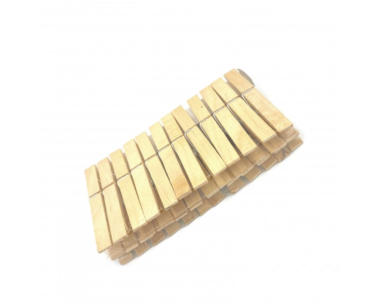 Mollette Legno 9x1x1,5cm 24 pezzi Mollette Legno 9x1x1,5cm 24 pezzi