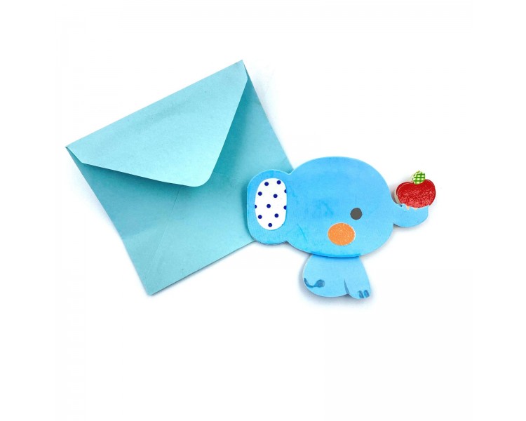 Biglietto Auguri con Busta 10x9cm Biglietto Auguri con Busta 10x9cm