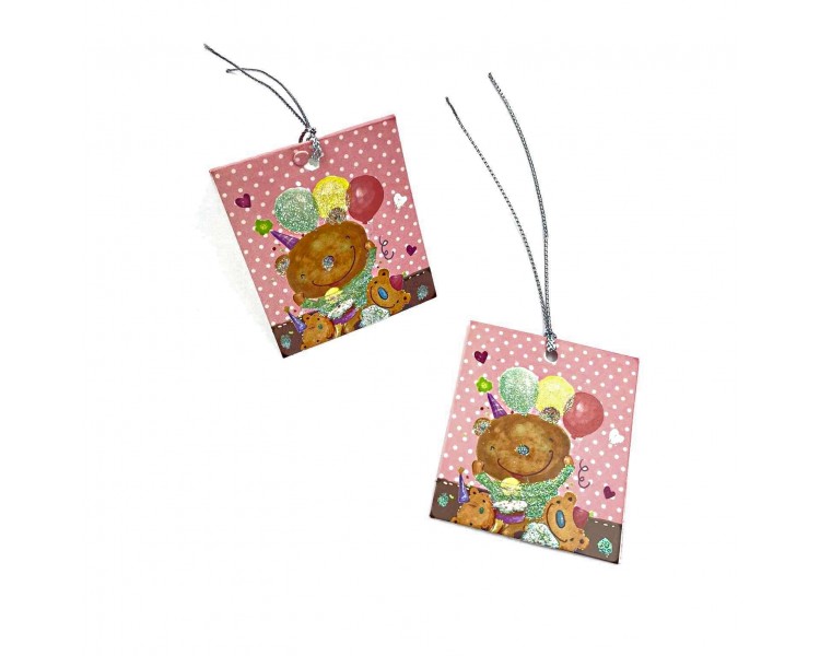 Coppia Bigliettini Auguri 5,5x6,4cm Coppia Bigliettini Auguri 5,5x6,4cm