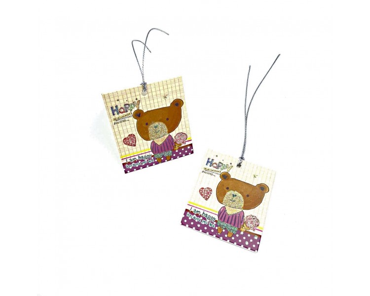 Coppia Bigliettini Auguri 5,5x6,4cm Coppia Bigliettini Auguri 5,5x6,4cm
