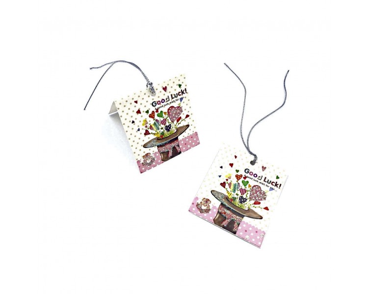 Coppia Bigliettini Auguri 5,5x6,4cm Coppia Bigliettini Auguri 5,5x6,4cm