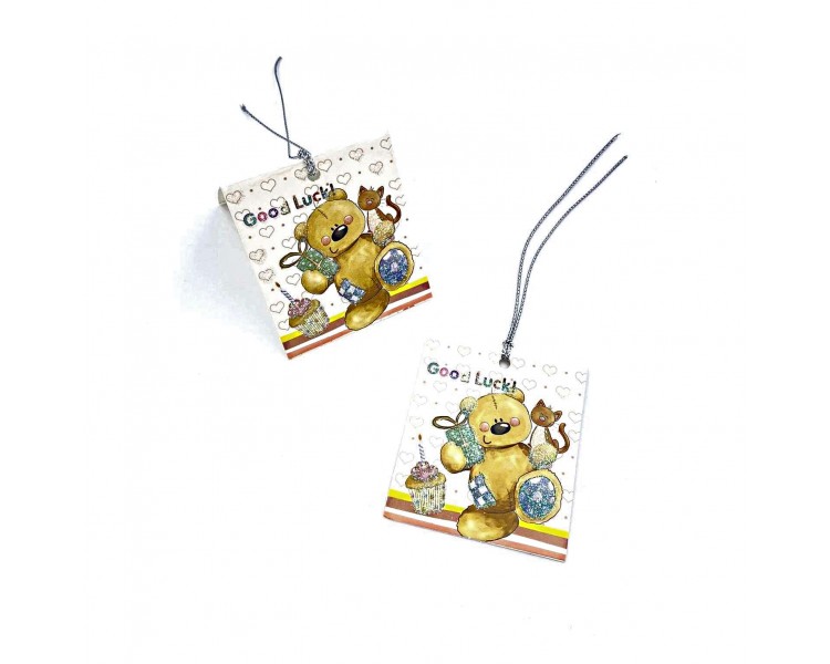 Coppia Bigliettini Auguri 5,5x6,4cm Coppia Bigliettini Auguri 5,5x6,4cm