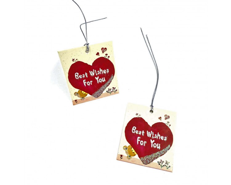 Coppia Bigliettini Auguri 5,5x6,4cm Coppia Bigliettini Auguri 5,5x6,4cm