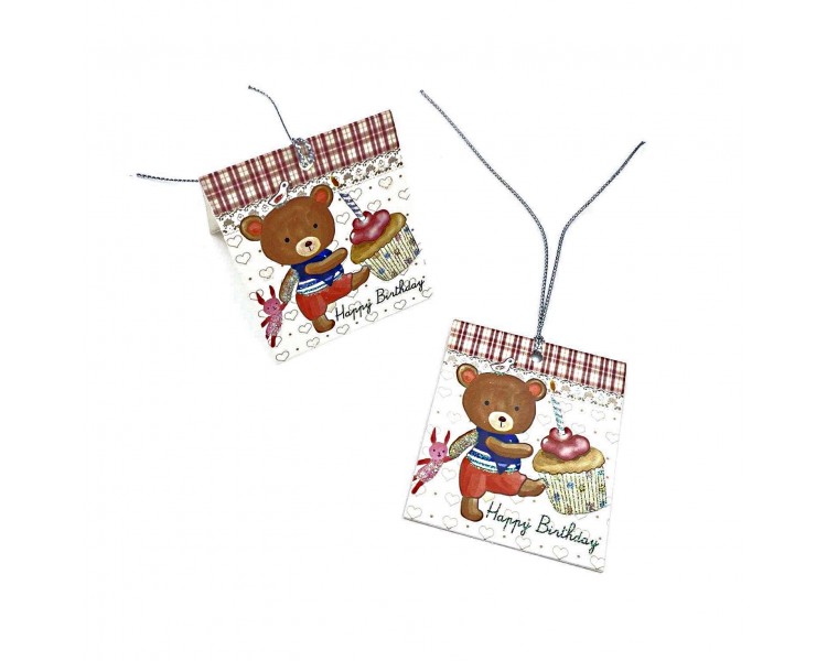 Coppia Bigliettini Auguri 5,5x6,4cm Coppia Bigliettini Auguri 5,5x6,4cm