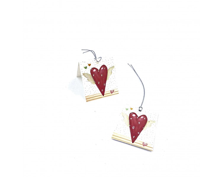 Coppia Bigliettini Auguri 5,5x6,4cm Coppia Bigliettini Auguri 5,5x6,4cm