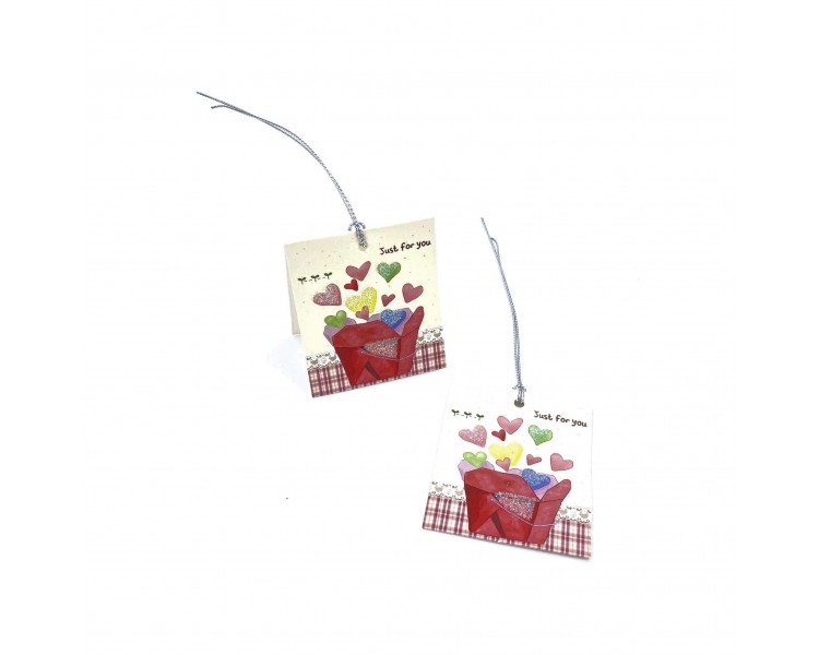 Coppia Bigliettini Auguri 5,5x6,4cm Coppia Bigliettini Auguri 5,5x6,4cm
