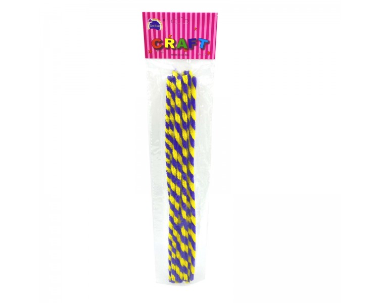 Scovolini in Ciniglia 30cm 10 pezzi Viola-Giallo Scovolini in Ciniglia 30cm 10 pezzi Viola-Giallo