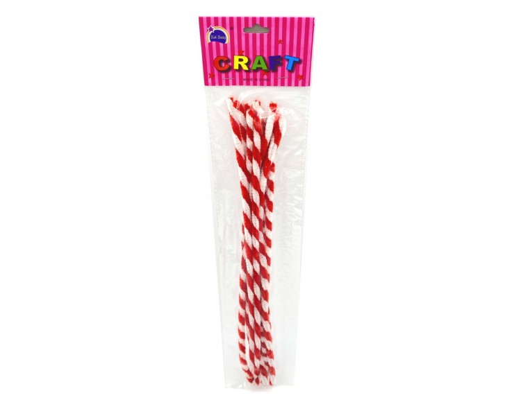Scovolini in Ciniglia 30cm 10 pezzi Bianco-Rosso Scovolini in Ciniglia 30cm 10 pezzi Bianco-Rosso