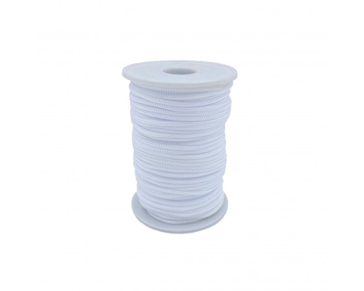 Cordoncino in Tessuto | Bianco - 3mm x 45,7m Cordoncino in Tessuto | Bianco - 3mm x 45,7m