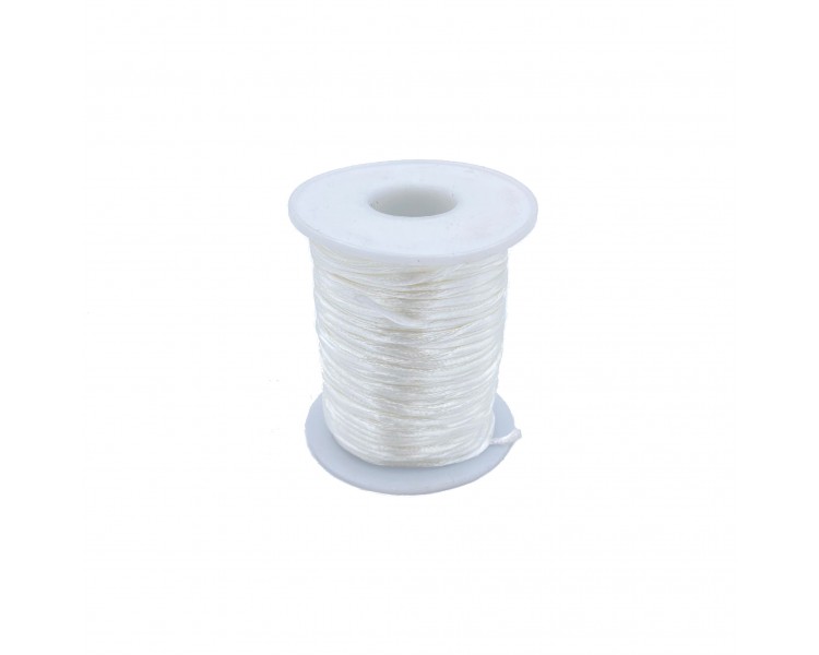Cordoncino in Tessuto Lucido | Bianco - 2mm x 91,4m Cordoncino in Tessuto Lucido | Bianco - 2mm x 91,4m