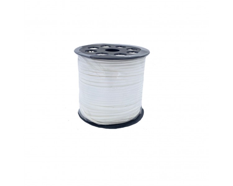 Cordoncino Finto Camoscio | Bianco - 3mm x 9,14m Cordoncino Finto Camoscio | Bianco - 3mm x 9,14m