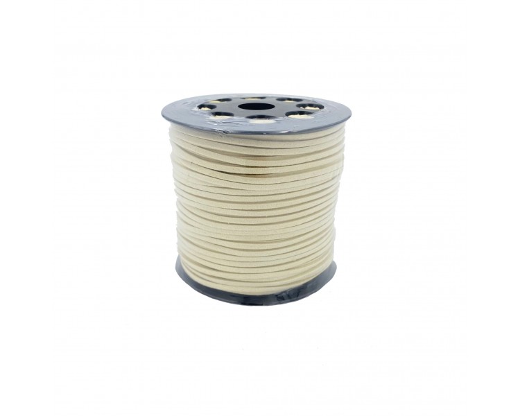 Cordoncino Finto Camoscio | Panna - 3mm x 9,14m Cordoncino Finto Camoscio | Panna - 3mm x 9,14m