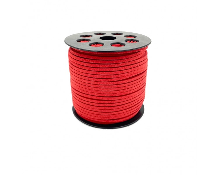 Cordoncino Finto Camoscio | Rosso - 3mm x 9,14m Cordoncino Finto Camoscio | Rosso - 3mm x 9,14m