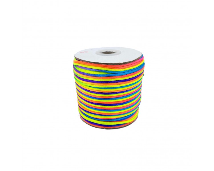 Cordoncino in Tessuto Lucido | Multicolore - 3mm x 9,14m Cordoncino in Tessuto Lucido | Multicolore - 3mm x 9,14m