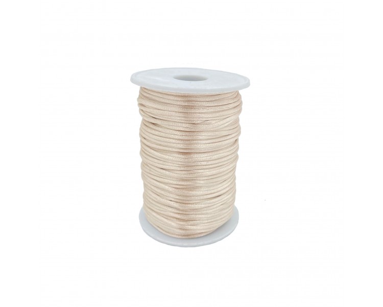 Cordoncino in Tessuto Lucido | Panna - 3mm x 91,4m