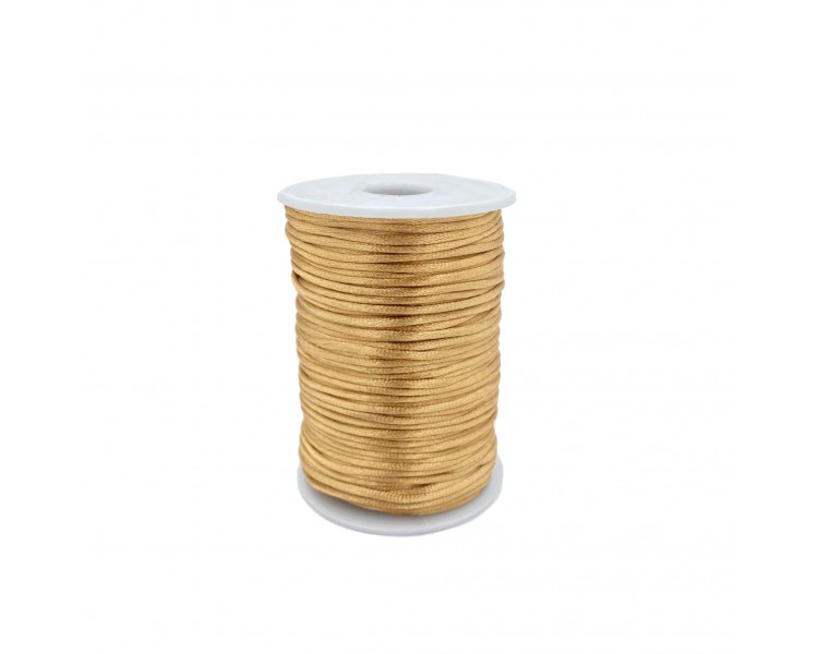 Cordoncino in Tessuto Lucido | Sabbia - 3mm x 91,4m Cordoncino in Tessuto Lucido | Sabbia - 3mm x 91,4m