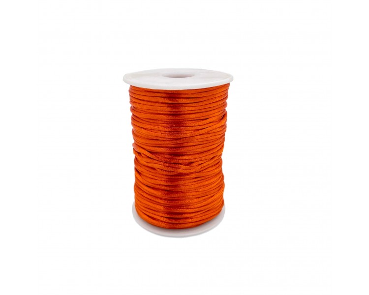 Cordoncino in Tessuto Lucido | Arancione - 3mm x 91,4m Cordoncino in Tessuto Lucido | Arancione - 3mm x 91,4m